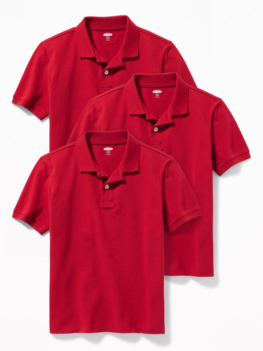School Uniform Polo Shirt 3-Pack for Boys