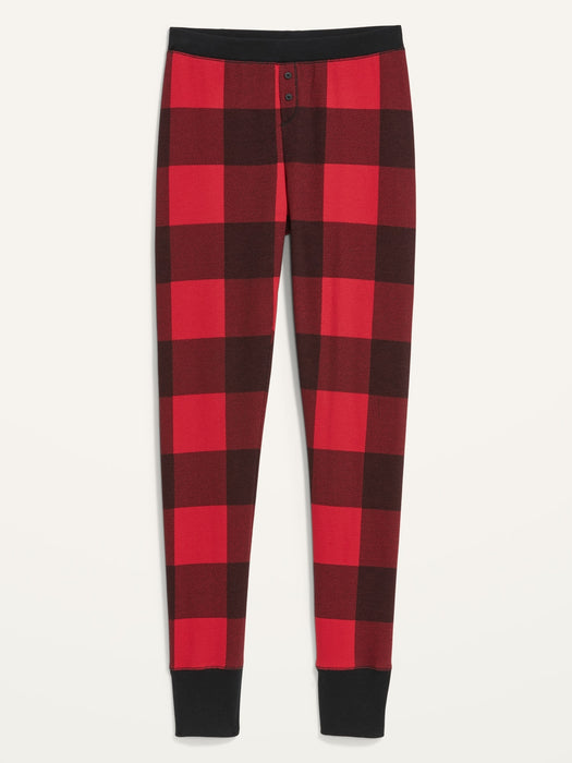 Matching Printed Thermal-Knit Pajama Leggings for Women