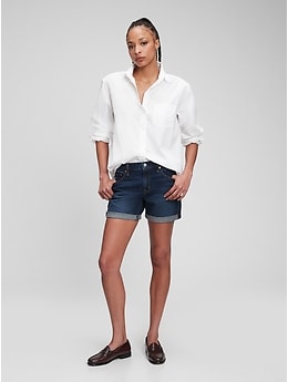 5" Mid Rise Girlfriend Denim Shorts with Washwell