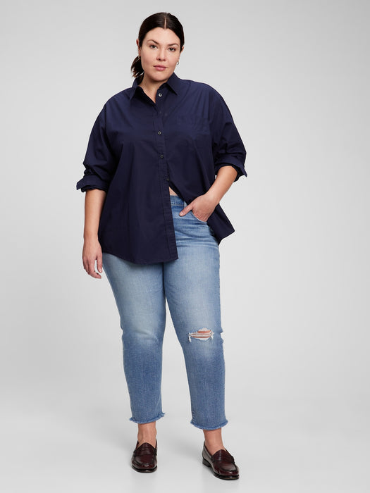 Mid Rise Girlfriend Jeans with Washwell