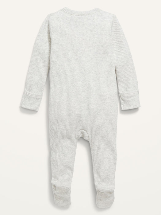 Unisex Sleep & Play Rib-Knit Footed One-Piece for Baby