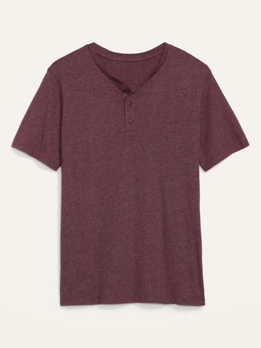 Soft-Washed Short-Sleeve Henley T-Shirt for Men