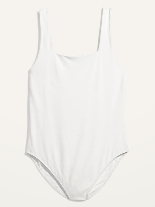 Square-Neck Tank Top Bodysuit