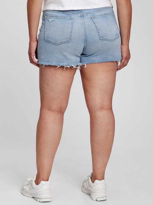 4" High Rise Denim Shorts with Washwell