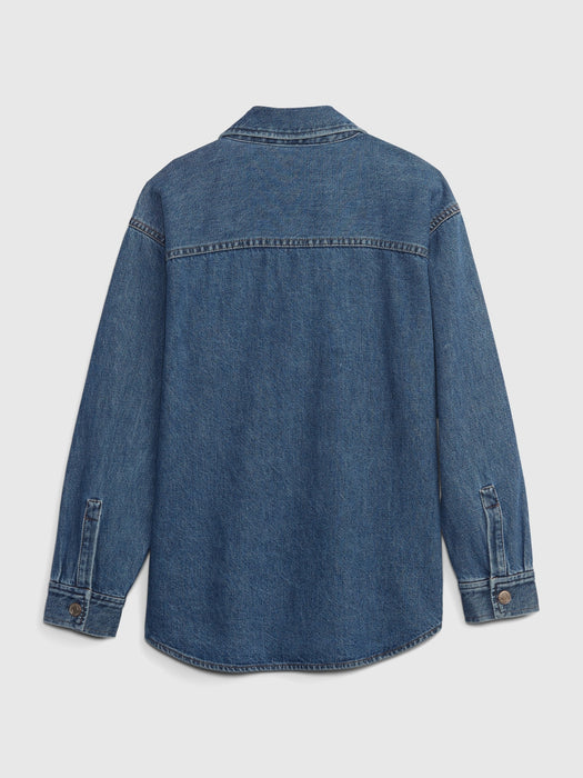 Kids Oversized Denim Shirt Jacket