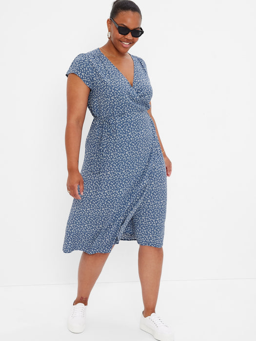 LENZING&#153 ECOVERO&#153 Midi Wrap Dress