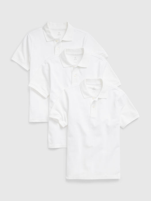 Kids Organic Cotton Uniform Polo Shirt (3-Pack)