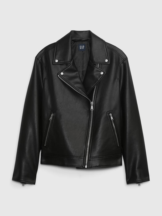 Vegan Leather Moto Jacket