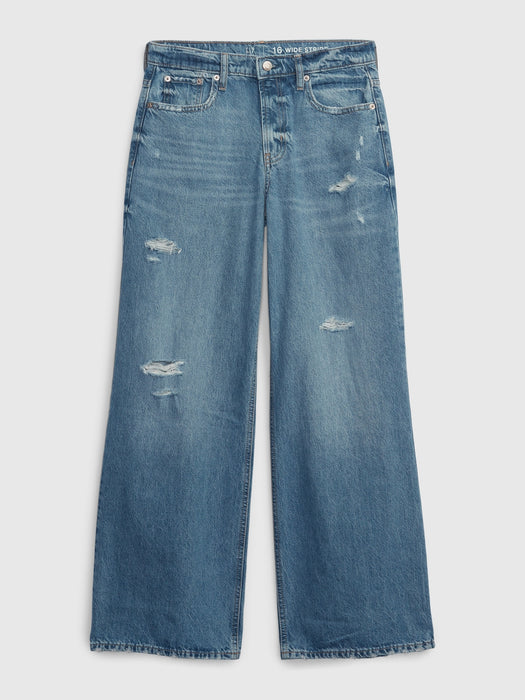 Teen Wide Stride Jeans with Washwell