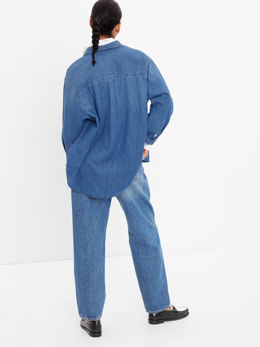 Denim Big Shirt with Washwell