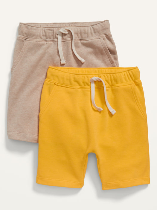 2-Pack Functional Drawstring U-Shaped Shorts for Toddler Boys