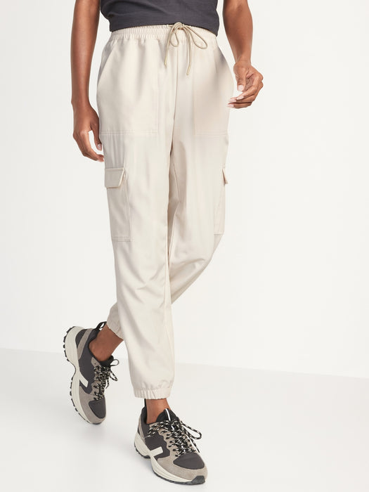 High-Waisted StretchTech Cargo Joggers