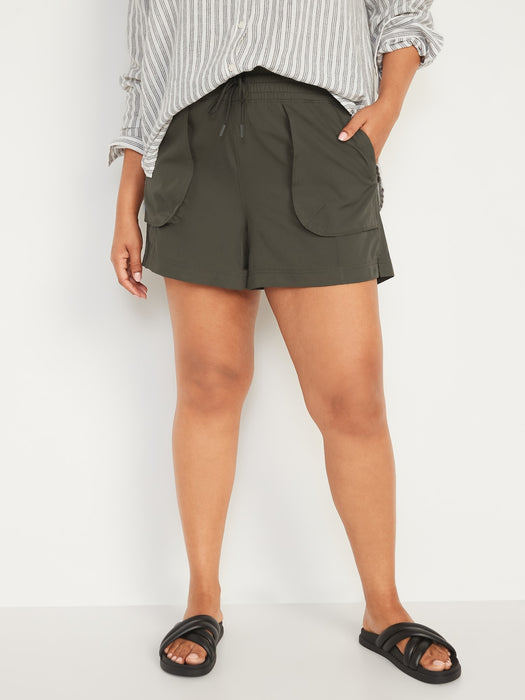 High-Waisted StretchTech Shorts for Women -- 4-inch inseam