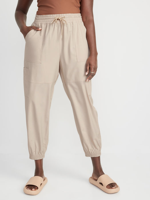 Extra High-Waisted StretchTech Performance Cargo Jogger Pants for Women