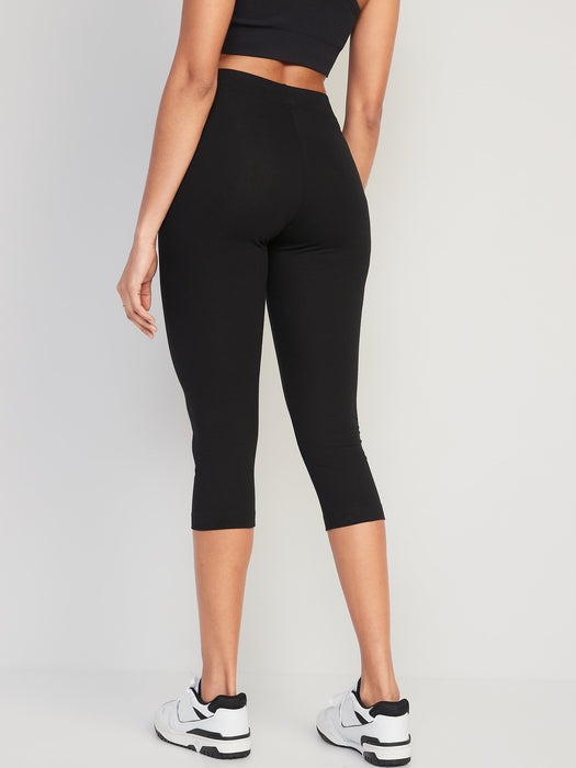 High Waisted Cropped Leggings 3-Pack