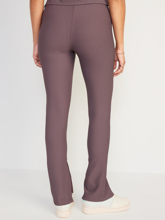 Extra High-Waisted PowerSoft Ribbed Flare Leggings