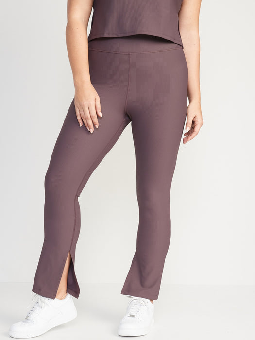 Extra High-Waisted PowerSoft Ribbed Flare Leggings