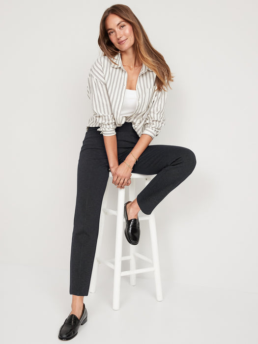 Extra High-Waisted Stevie Straight Ankle Pants