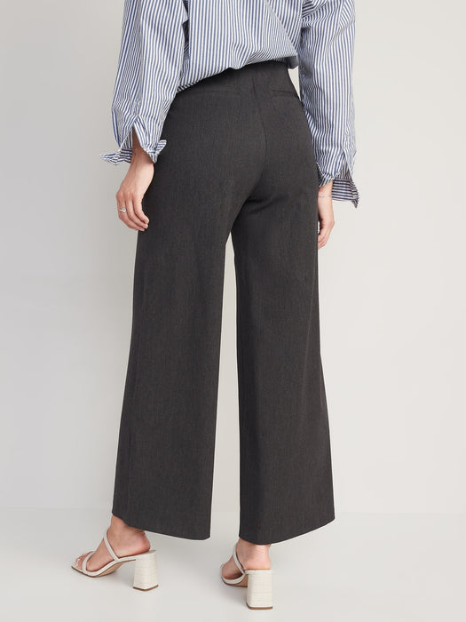 High-Waisted Pull-On Pixie Wide-Leg Pants