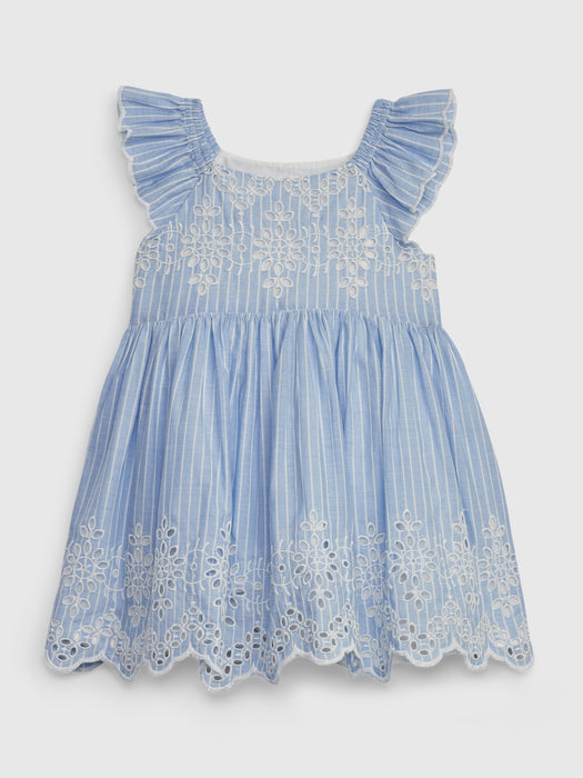 Baby Stripe Eyelet Dress