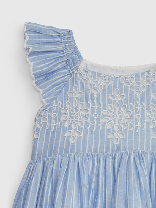 Baby Stripe Eyelet Dress