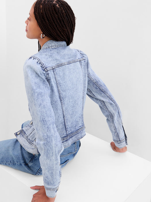 Puff Sleeve Denim Jacket