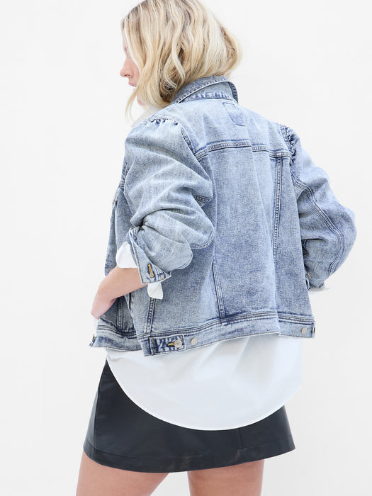 Puff Sleeve Denim Jacket