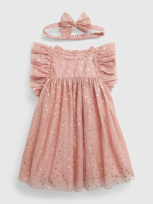 Baby Metallic Tulle Dress Set