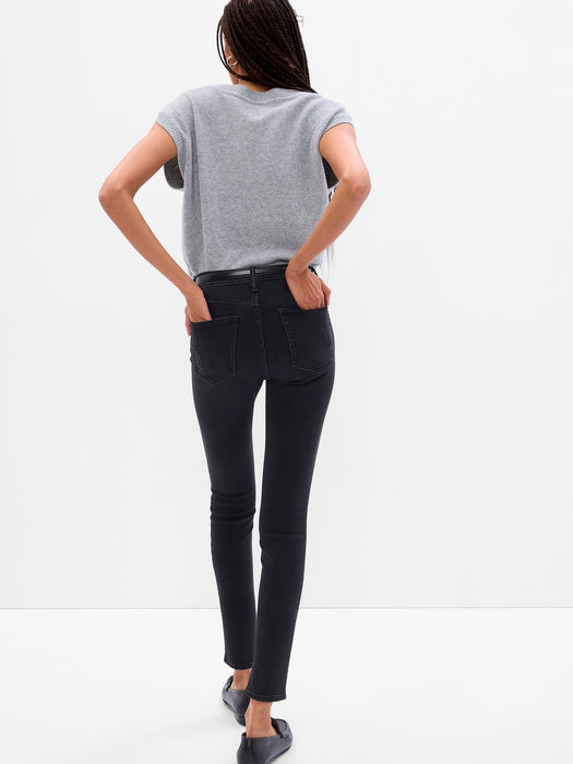 Mid Rise True Skinny Jeans with Washwell