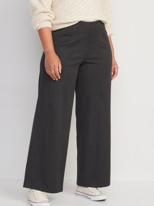 High-Waisted Pull-On Pixie Wide-Leg Pants