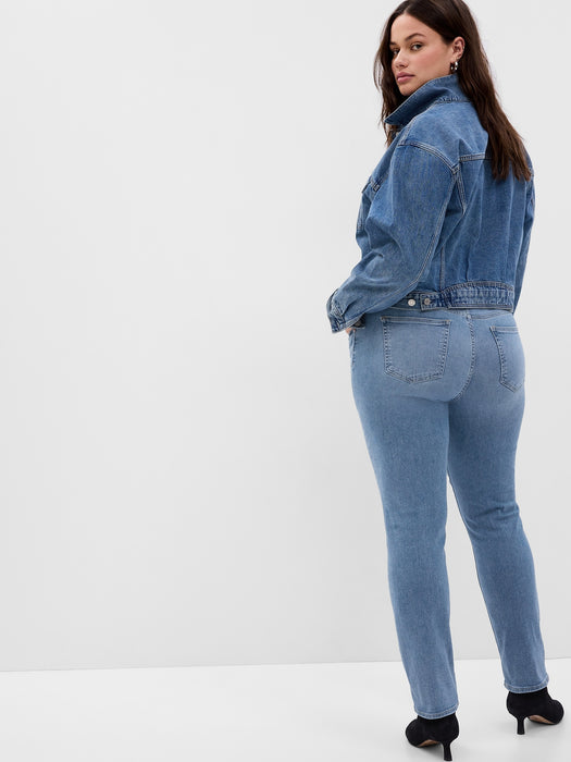 Mid Rise Classic Straight Jeans