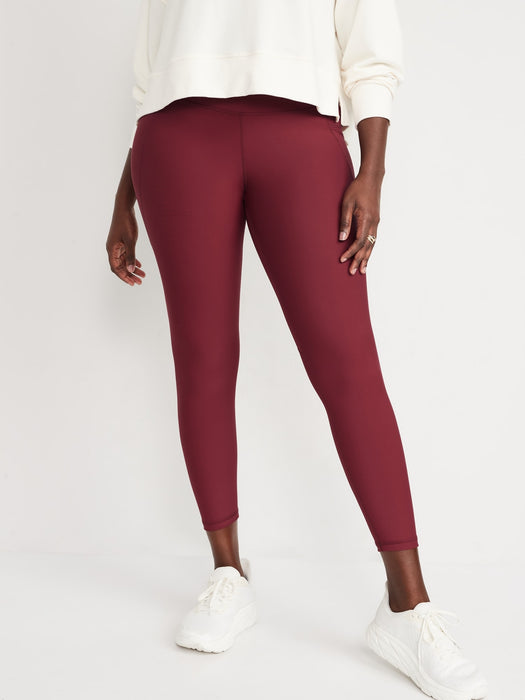 High-Waisted PowerSoft 7/8-Length Side-Pocket Leggings for Women