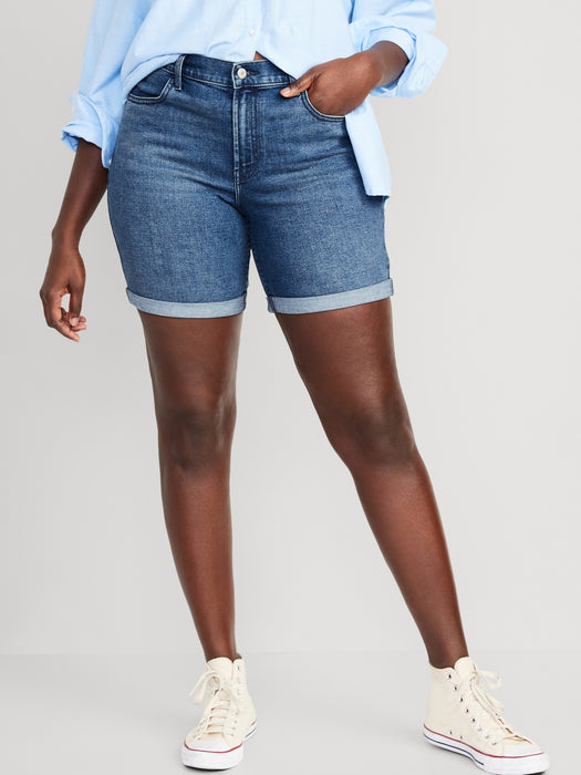 Mid-Rise Wow Jean Shorts for Women -- 7-inch inseam