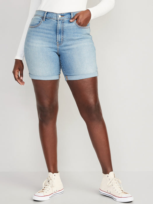 Mid-Rise Wow Jean Shorts for Women -- 7-inch inseam