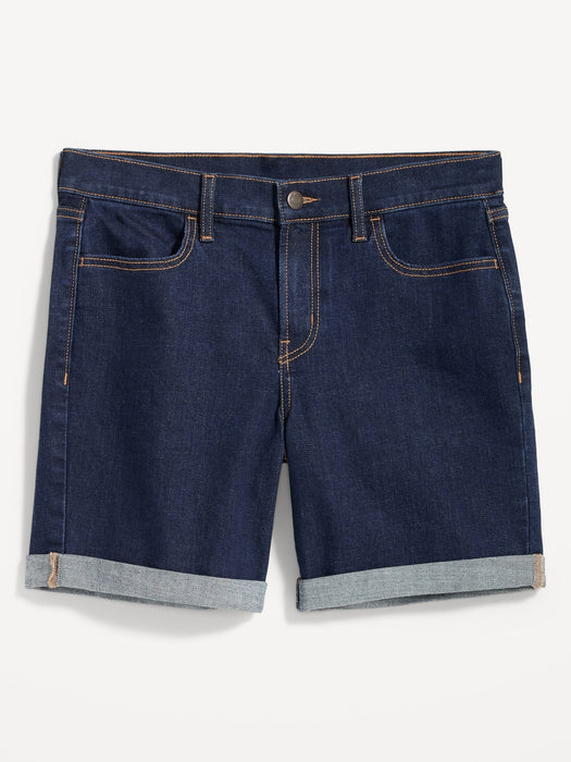 Mid-Rise Wow Jean Shorts for Women -- 7-inch inseam