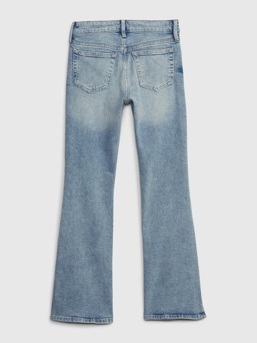 Kids High Rise Flare Jeans with Washwell