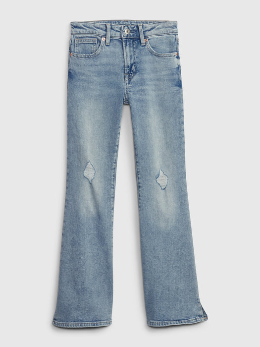 Kids High Rise Flare Jeans with Washwell