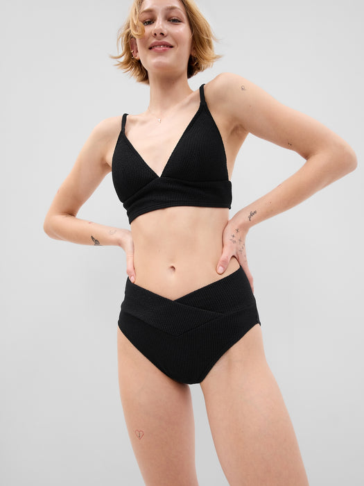 Rib Crossover Bikini Bottom