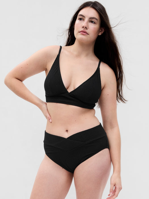 Rib Crossover Bikini Bottom