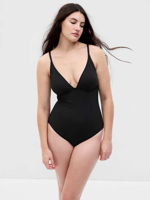 Recycled Plunge One-Piece Swimsuit