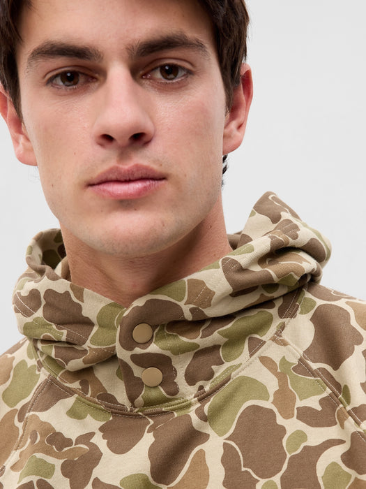 Heavyweight Camo Snap Hoodie