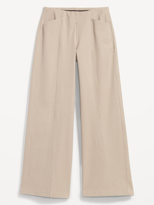 High-Waisted Pull-On Pixie Wide-Leg Pants