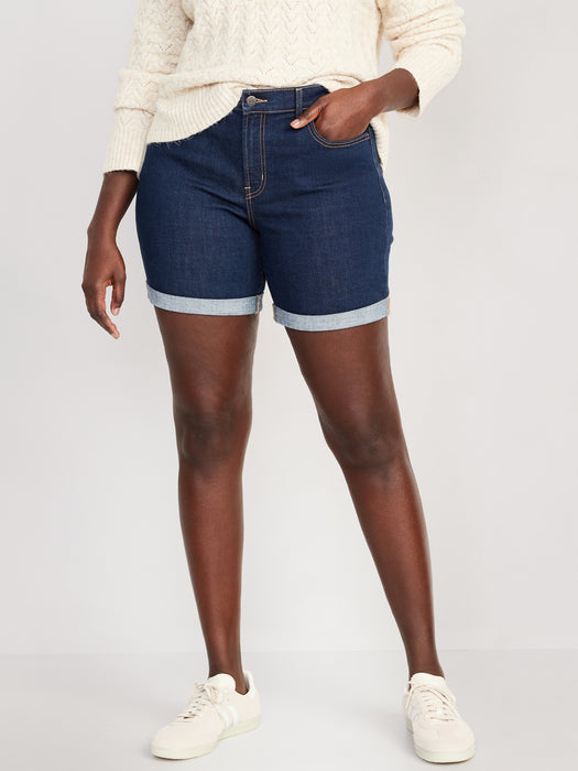 Mid-Rise Wow Jean Shorts for Women -- 7-inch inseam