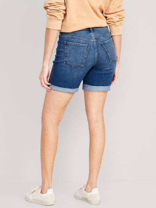 Mid-Rise Wow Jean Shorts for Women -- 7-inch inseam