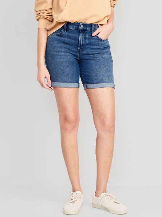 Mid-Rise Wow Jean Shorts for Women -- 7-inch inseam