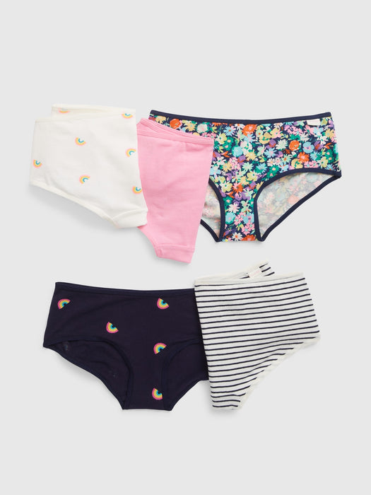 Kids Organic Cotton Print Hipster Briefs (5-Pack)