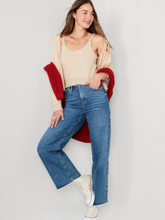 Cozy Cropped Sweater Tank Top for Women