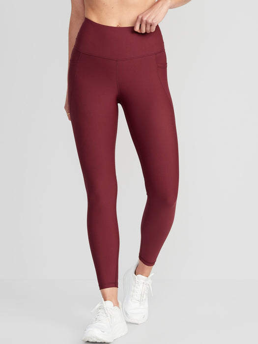 High-Waisted PowerSoft 7/8-Length Side-Pocket Leggings for Women