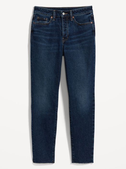 High-Waisted Button-Fly OG Straight Ankle Jeans