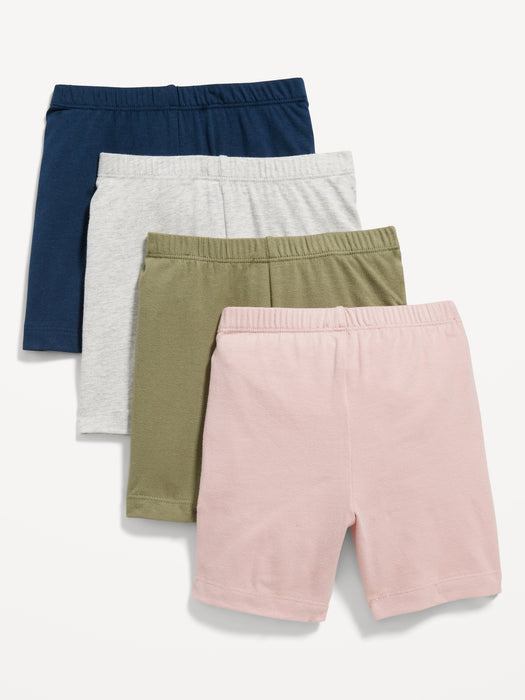 4-Pack Jersey-Knit Biker Shorts for Toddler Girls